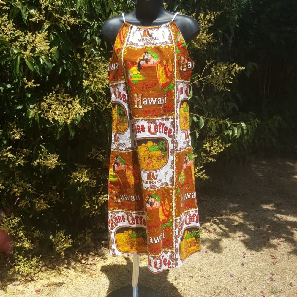 AMAZING Vintage Hawaii Sun Shift Dress Tropical